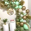 Andra evenemangsfestleveranser 116/137 stjungelfödelsedagsgiraff latex tryck ballongkedja Garland Baby Shower Decor Pink Sage Green Arch 230404