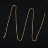 Chains MxGxFam 60 Cm 3mm Width 316L Tanium Steel Black Chain Necklaces For Men Fashion Jewelry Gold Color / White