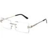 Okulary przeciwsłoneczne dla mężczyzn Women Square Frame Designer okulary przeciwsłoneczne Uv400 Ochrona złota szklanki Ramki okulary bezkładne modne okulary męskie