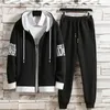 Mäns spårdräkter Set Män våren Autumn Hoodies Korean Style Trendy Loose Casual Outwear Joggers Pants Outfits Alla matchar studenter Dagliga kläder 230403