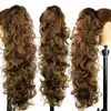 Queues de cheval pince à griffe synthétique queue de cheval de luxe pour tresser 75 cm 30 "postiches en fibres haute température extensions de cheveux longs bouclés pour les femmes 230403