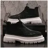 Autumn Men Fashion 2023 Winter Street Classical Suede Casual Shoes Man Slip-on Boots de32