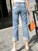 Women's Jeans Xisteps Jeans Women's denim torn pants Women's loose Trousers Plus size wide leg hole jeans Boyfriend street clothes 230404