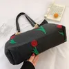 Shopping Bags French Sweet Women's Shoulder Bag Summer Tulip Handbag with Zipper Large Capacity Suitable for Daily Commuting 230404