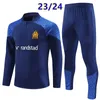 22023 2024 om Marseilles soccer tracksuit Men and kids 23 24 mbappe maillot foot Algerie football tracksuit training kit survetement foot chandal futbol