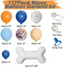 Other Event Party Supplies 117Pcs Dog Paw Balloons Arch Garland Blue Orange White Paws Air Globos Bone Foil Balloon for Baby Shower Birthday Decor 230404