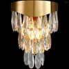 Wall Lamps Luxury Living Room Crystal Lights Gold Sconce AC110V 220V Lustre Cristal Bedside Lamp