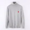 Diseñador de invierno para hombre suéteres ralph polo zip medio jersey de punto pony hombres sueltos ocasionales suéter de color puro 2213ESS