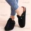 Litfun Four Seasons Retro Boston Clogs For Women Outdoor New Trendy Soft Cork Sole Mules Slippers Classic Suede Home Casual Shoe T231104