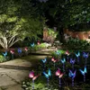 Nowatorskie oświetlenie 3 paczki Solar Garden Light Outdoor Solar Stake Light Mult-color Zmieniające się LED Garden Light for Patio Backyard Path P230403