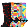 Sports Socks Meias de compressão feminina Mulheres7 pares /lote correndo meias esportivas para viagens de vôo de ciclismo