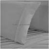 Zestawy pościeli proste łóżko lniane zestaw szlifierski czteroce mtigauge solidne kolory łóżka królowa king size tkaninowa dhwlj