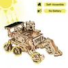 Solenergileksaker Robotime 3D -pussel 4 slags rörliga träleksaker Space Hunting Solar Energy Building Kits Gift For Children Teens Adult LS402