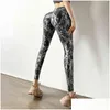 Legginsy damskie Bubble Butt y Leggingi Kobiety wąż nadrukowane modne leggins