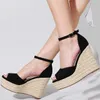 Sandales LIHUAMAO Elegance espadrilles chaussures peep toe compensées sandales plate-forme femmes talon pompes chanvre corde semelle extérieure confort csaual chaussures AA230403