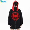 Yiciya capuz moletom nova aranha impressão harajuk oversized hoodie manga longa topos camisola mulher roupas y2k feminino hoodies