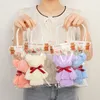 パーティーの好意20個/かわいいベアタオルギフトのバッチ高品質のサンゴベルベットベビーシャワーパーティー割引カスタマークリスマスギフトバッグ230404