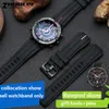 Bekijkbanden Hoge hoeveelheid Rubber Watchband voor TimeX WatchT2N720 T2N721 TW2T76300 Zwart Waterdichte Silicone Sports Riem 2416mm 230404