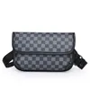 Koreańska torba posłańca męskiego Pu Trendy Plaid Mobile Telefon Bag Fashion Ramię dla mężczyzn