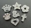 100 pezzi in lega di zinco fai da te strass parti di scorrimento per collari per animali domestici fasce accessori cursore fai da te charms9592254