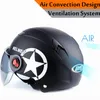 Capacetes de motocicleta capacete para homens mulheres scooter bicicleta aberta face tampa de beisebol anti-uv segurança hard-hap motocross foodwear