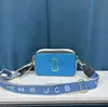 Marc Bags de ombro Designer Instantânea Snaps para câmera Sacos de couro para mulheres Bolsas de couro duplo fechamento de zíper de zíper crossbody feminino removível correia ajustável C9u6#