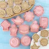 Moldes de cozimento Eid Mubarak Cookie Cutters Star Moon Biscuit Biscoit Stamp Decor