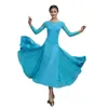 Stage Wear Modern Ballroom Dresses Competition Lace Dance Costumes Practice Dress For Women