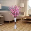 Decorative Flowers 123CM Artificial Cherry Spring Plum Peach Blossom Branch Silk Flower Tree Home Party Wedding Decor Fake