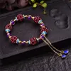 Charm Bracelets Bohemia Cute Natural Granat Stone Ethnic Armband Multi-Circle Granatapfel Crystal Charming Fine Jewelry For Women