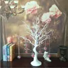 Elegant bröllopsbord mittpices White Wishing Tree With Acrylic Crystal Peads String för Party Valentine's Day Diy Decoration