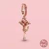 925 Silber Fit Pandora Original Charms DIY Anhänger Frauen Armbänder Perlen Anhänger Klee Rose Kaktus Sonnenblume Kürbis Kokosnussbaum