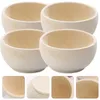 Dinnerware Sets 4 Pcs Small Wooden Bowl Bowls Mini Cutlery Toys Self Made Model Simulated Kitchen