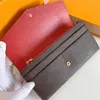 Sarah Wallet top quality long envelope flap wallets with box designer key coin holders purse leather mini Pochette clutch Wallets
