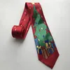 Bow Ties Christmas Year Festival krawat czerwony z drzewem szyi dla mężczyzn prezent