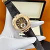 Relógios de pulso luxo elegante homens relógio 5980 todo o calendário de aço visualização inferior de alta qualidade cronometragem automática mecânica