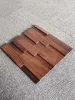 3D American Style Self-Adhesive Natural Black Walnut Wood Mosaic Tile Size 30x30cm Art Wooden Wall Panel For Home/Office Decor