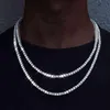 2021 Fashion 1 rad strasshalsband Herr Hip Hop Rap Singer Ice Tennis Chain Shiny Women's Necklace324e