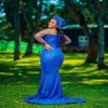 2023 Nov Aso Ebi Ebi Arabic Sereia Royal Blue Prom Vestido de Minco de Lacatificação de Lacos de Laca Evening formal Festa de segunda recepção Vestidos de noivado de aniversário Vestidos Robe de Soiree ZJ7