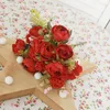 Dekorativa blommor Flower Bud Artificial Rose Wedding Decoration Bundle Hushållsprodukter Desktoplayout Diy False