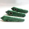 10 cm grüner Malachit-Quarz-Pfeife-Kristallstein-Zauberstab-Punkt-Tabakpfeifen mit weißer Geschenkbox