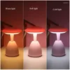 Table Lamps Non-polar Dimming Bedside Lamp ABS Three-speed Control Rechargeable Children's Night Light With Built-in Battery