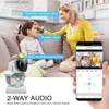 Monitory dziecka TNNIAN 5MP bezprzewodowy robot Wi-Fi Auto śledzenie noktowizor dwukierunkowe wideo wideo Monitor Baby Monitor kamera Yoosee Q231104