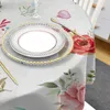 Taça de mesa Flores de folhagem redonda Tocada de mesa Capa à prova d'água para refeições de decoração para festas de casamento