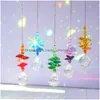 Decorações de jardim 5/7pcs Crystal Wind Chime Sunlight Catching Sun Catchers Wedding Windchimes ao ar livre Dhobn