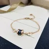 Diamond Bracelet Charm bracelet Fashion Jewelry Woman 18K Rise Gold Crystal Red Ceramics Silver Chain Luxury Bracelets mossanite Jewelrys Girl Ladies Gift women