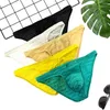 Underpants Sexy Mens Nylon Briefs Breathable Cool Low-rise Underwear Hip Lift Lingerie Bikini Big Pouch U Convex Panties Soft Solid Thong