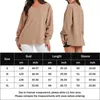 Suéteres para mujer Mujeres con cuello en V Jersey de punto Color sólido Hombro caído Elegante Simple Cómodo Moda Primavera Otoño Abrigos Tops