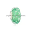 Handgemaakte Lampwork Europese Big Hole Glass Charms Spacer Losse Handgemaakte Lampwork Bubble Kralen voor Diy Sieraden Maken Fit Armband Drop Dh8Kp