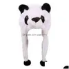 Bonnet/Crâne Caps Adt Enfants Hiver Mignon Peluche Animal Caractère Bonnet Chapeau Avec Pom Extrémités Drôle En Peluche Jouet Earflap Cap Cosplay Costume Y Dhzyx